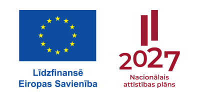 Līdzfinansē Eiropas savienība logo, Nacionālais attistības plāns logo 