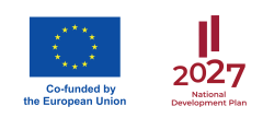 Co-founded by the European Union logo and National Development Plan logo.