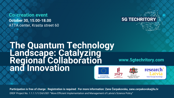 Blue-green color background and text "The Quantum Technology Landscape: Catalyzing Regional Collaboration and Innovation"