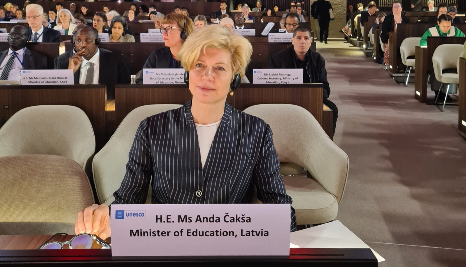 Izglītības un zinātnes ministre Anda Čakša UNESCO sanāksmē 