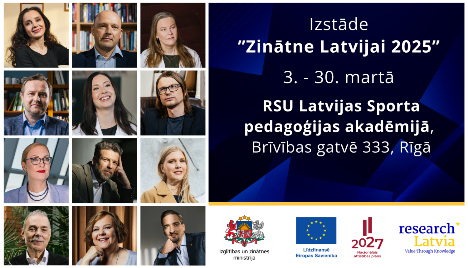 RSU LSPA ceļojošā izstāde "Zinātne Latvijai 2025". Brīvības gatvē 333, Rīgā