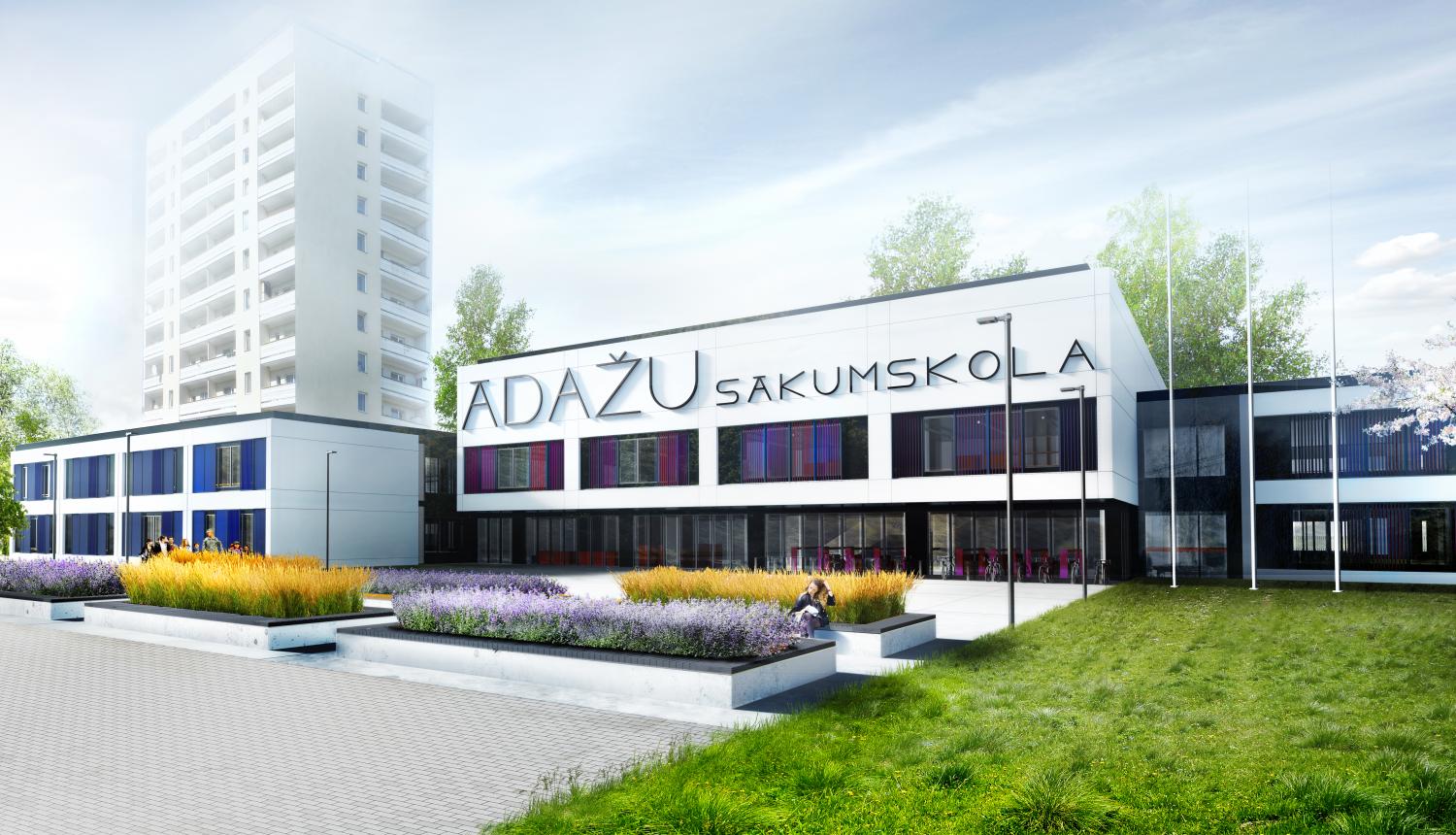 ES projekta ietvaros Ādažu novadā uzsāk jaunas vidusskolas ēkas būvniecību
